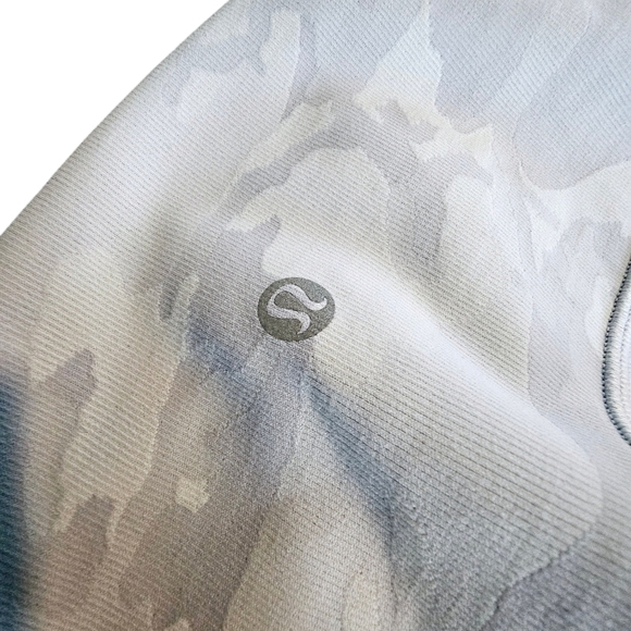 Lululemon Wunder Under Shorts 10" Ribbed Incognito Camo Jacquard Alpine White 6 - Picture 8 of 15